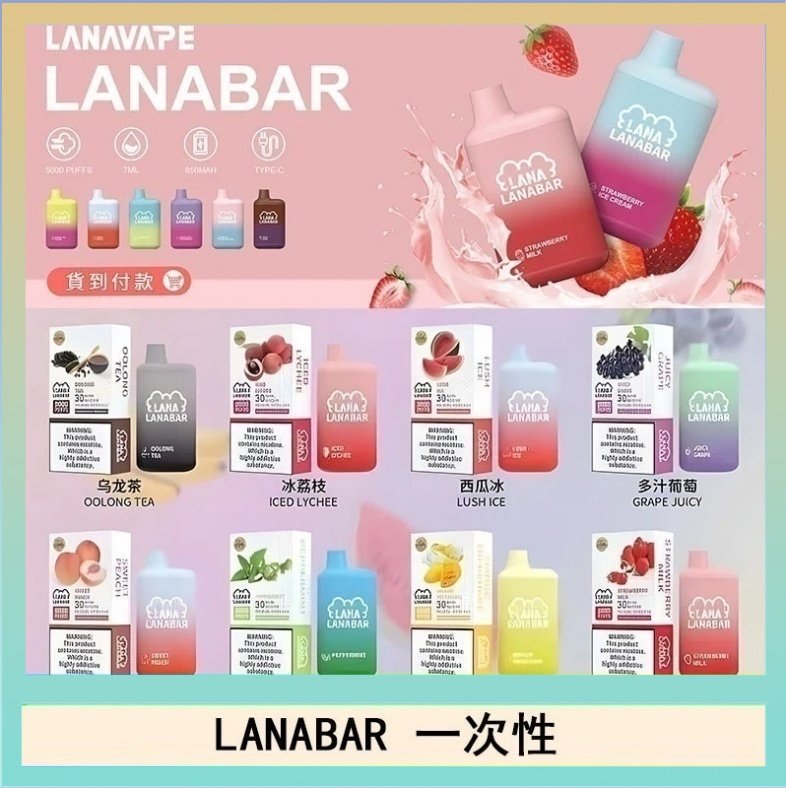 LANA BAR LANA BAR可充电一次性電子煙霧化5000口(3.0%)